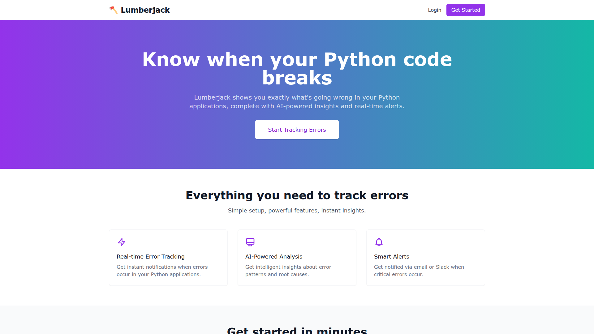 Lumberjack - Python Error Tracking