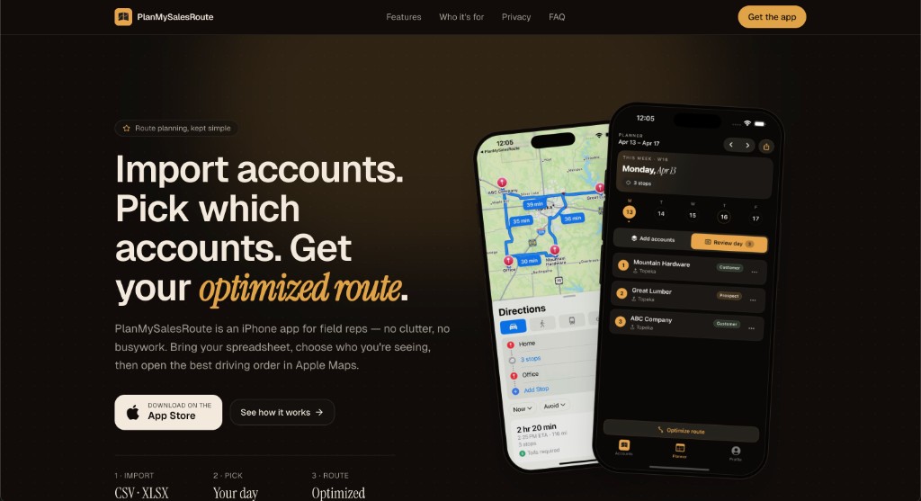 Plan My Sales Route